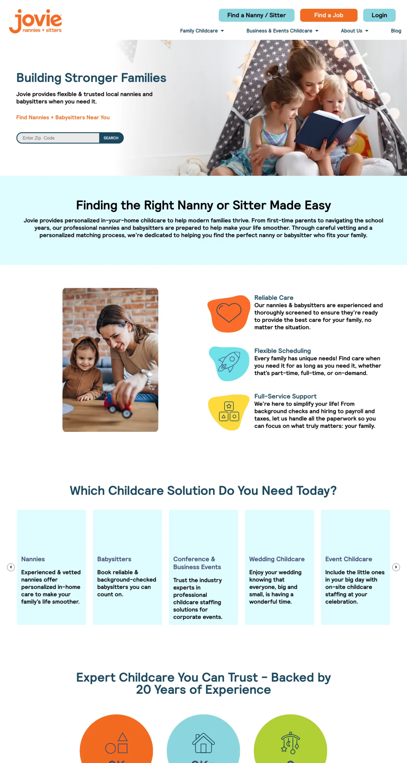 The Jovie marketing homepage on desktop