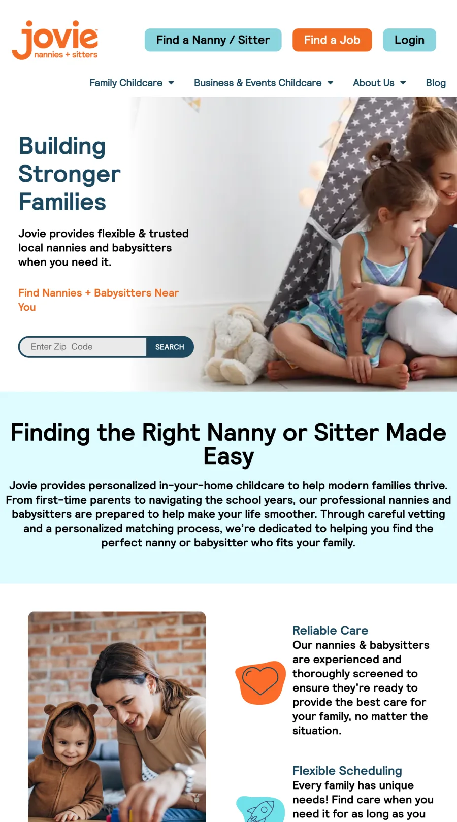 The Jovie homepage on a tablet