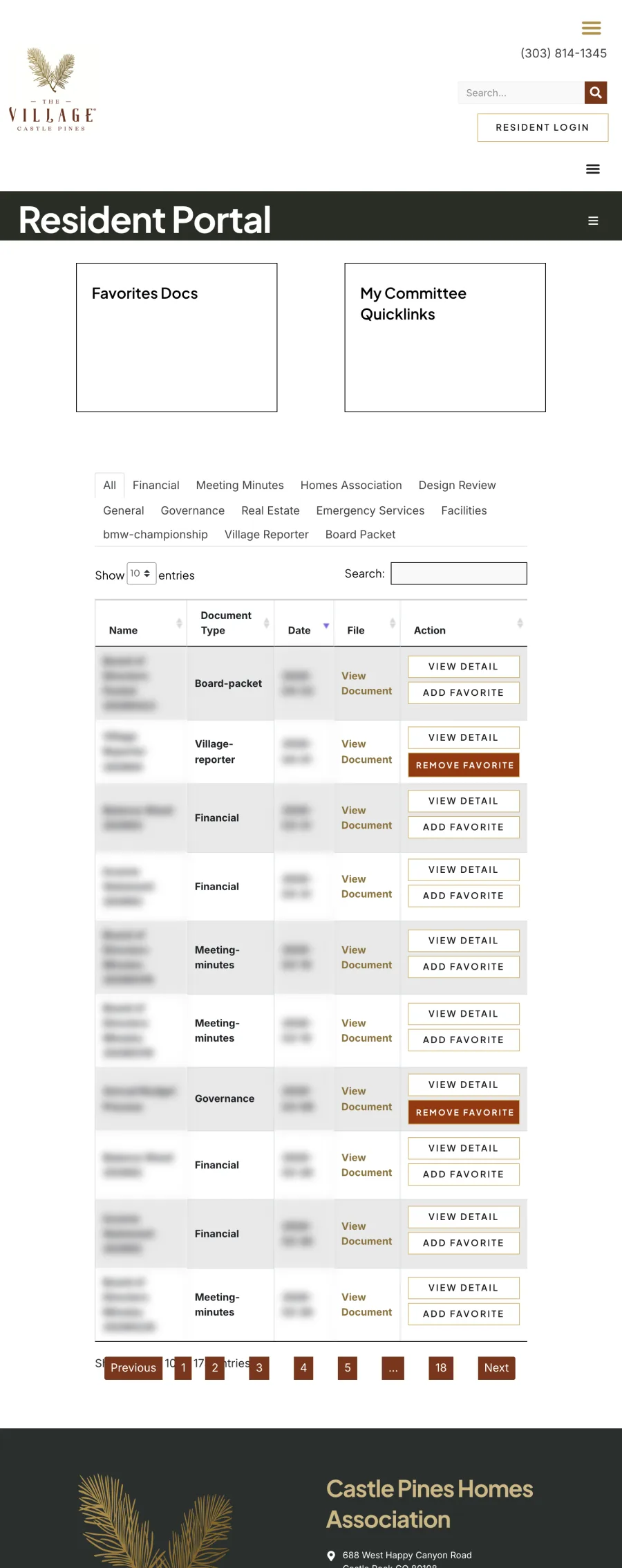 The document library on a tablet